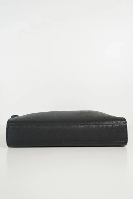 Black Leather Monster Peekaboo Fit Mini Bag with Strap