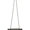 Black leather Va Voom chain crossbody flap bag