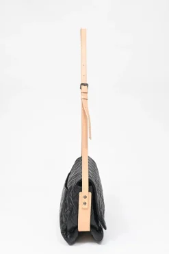 Black matelassé caviar leather Reissue 2.55 Messenger Flap shoulder bag with silver-tone aged ruthenium hardware