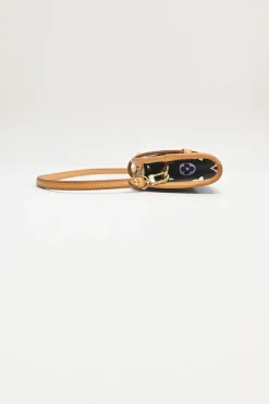 Black multi-colour monogram canvas and leather Shirley two-way clutch with detachable shoulder strap