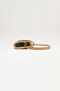 Black multi-colour monogram canvas and leather Shirley two-way clutch with detachable shoulder strap