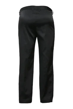 Black nylon-blend low-rise tailored trousers