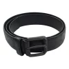 Black Ostrich Leather Belt