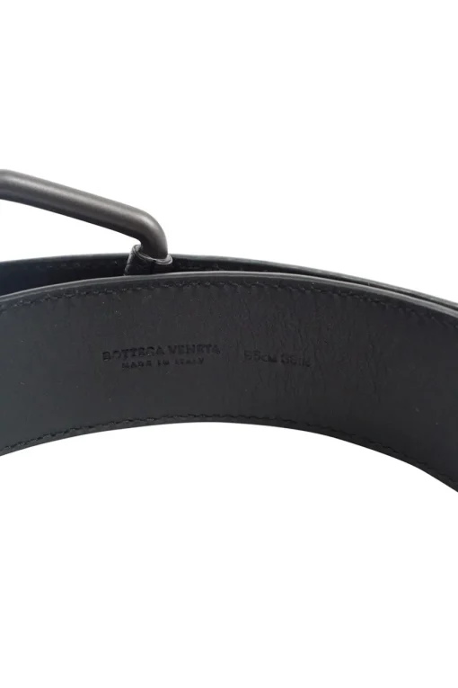 Black Ostrich Leather Belt