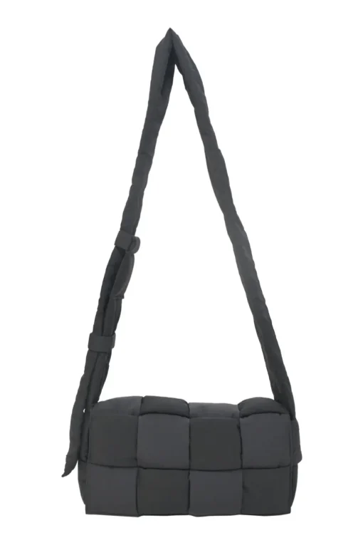 Black padded nylon Tech Cassette shoulder bag