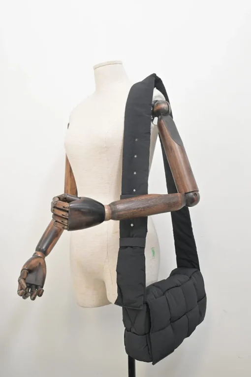 Black padded nylon Tech Cassette shoulder bag