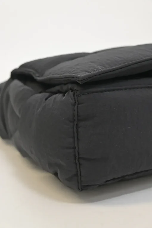 Black padded nylon Tech Cassette shoulder bag
