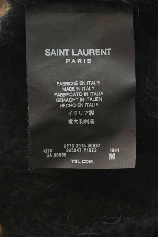 Black paneled mohair-blend dolman sleeve bateau neck pullover sweater