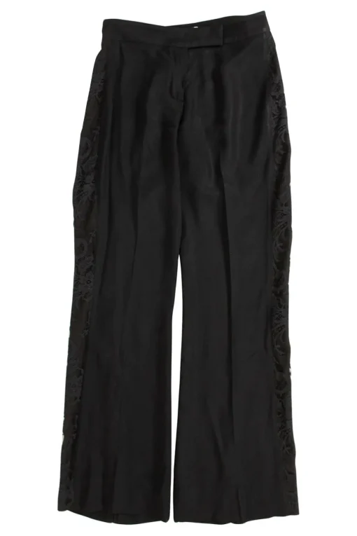 Black pants with side lace