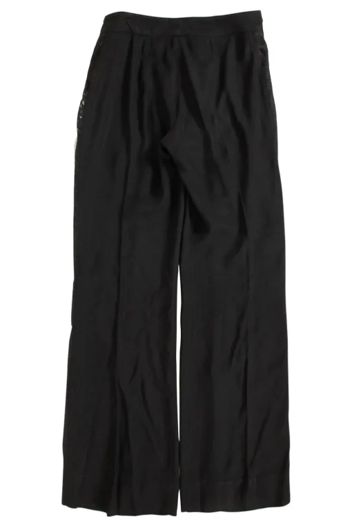 Black pants with side lace