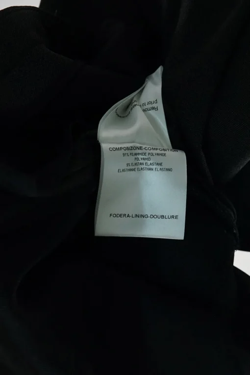 Black polyamide-blend low-rise foldover tailored trousers with gold-tone metallic GG plaque appliqué