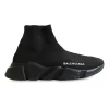 Black polyester and rubber Speed 2.0 slip-on warp knit sock sneakers