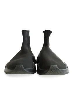 Black polyester and rubber Speed 2.0 slip-on warp knit sock sneakers