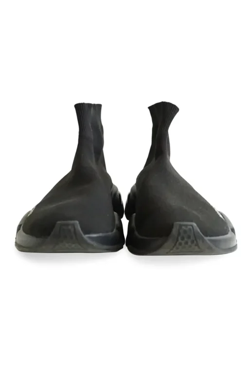 Black polyester and rubber Speed 2.0 slip-on warp knit sock sneakers