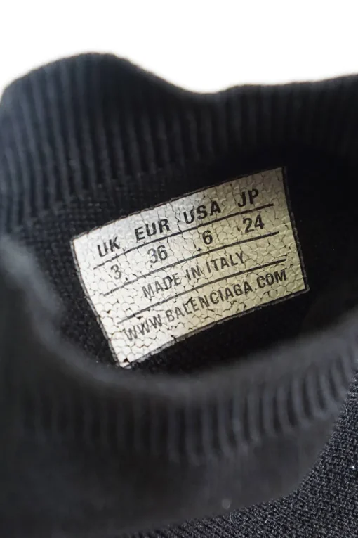 Black polyester and rubber Speed 2.0 slip-on warp knit sock sneakers