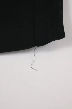 Black polyester pull-on high-rise tailored shorts