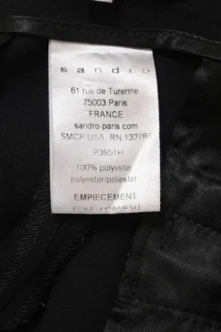 Black polyester pull-on high-rise tailored shorts