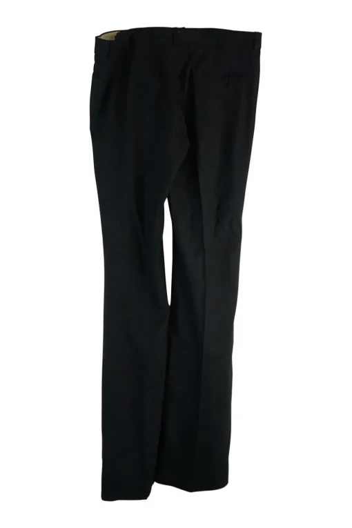 Black polyester-blend crêpe low-rise tapered leg tailored trousers