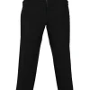 Black rayon-blend pull-on high-rise cropped skinny trousers