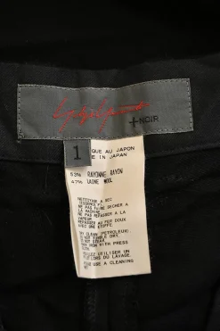 Black rayon-blend pull-on high-rise cropped skinny trousers