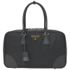 Black Re-nylon and Saffiano leather large Re-Edition 1978 two-handle bag