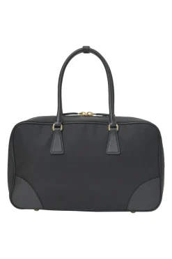 Black Re-nylon and Saffiano leather large Re-Edition 1978 two-handle bag