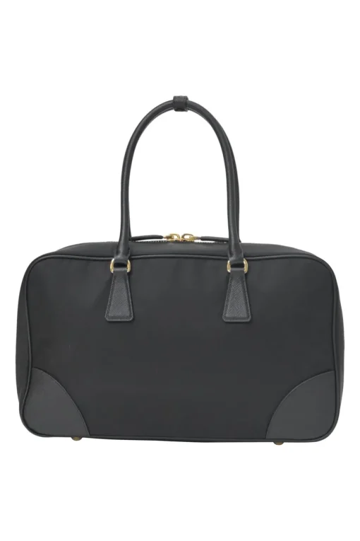 Black Re-nylon and Saffiano leather large Re-Edition 1978 two-handle bag