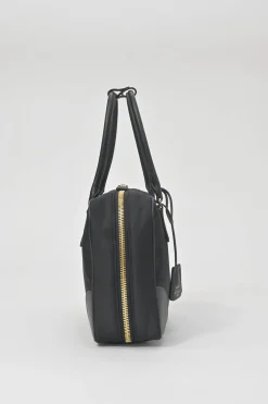 Black Re-nylon and Saffiano leather large Re-Edition 1978 two-handle bag