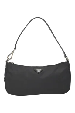 Black Re-nylon canvas Tessuto mini shoulder bag
