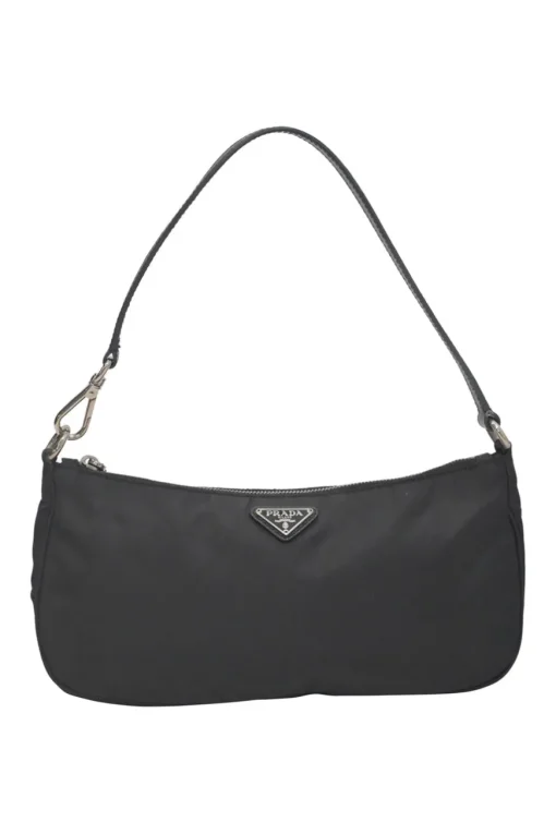 Black Re-nylon canvas Tessuto mini shoulder bag