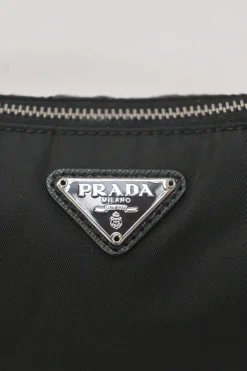 Black Re-nylon canvas Tessuto mini shoulder bag