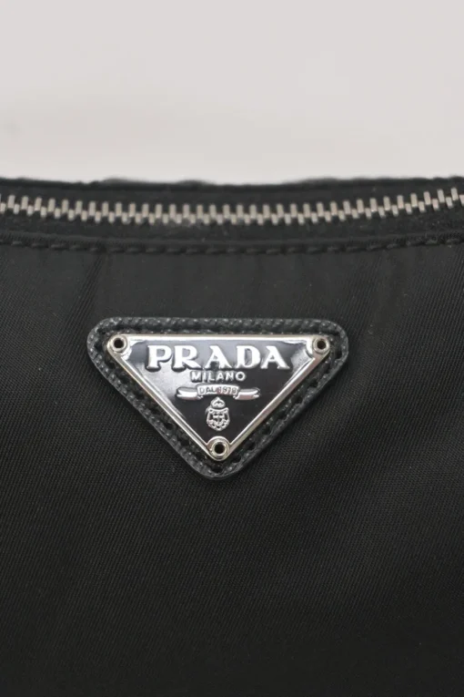 Black Re-nylon canvas Tessuto mini shoulder bag