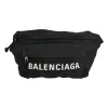 Black ripstop nylon Wheel logo belt bag
