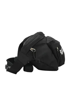 Black ripstop nylon Wheel logo belt bag
