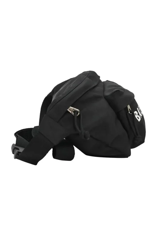 Black ripstop nylon Wheel logo belt bag