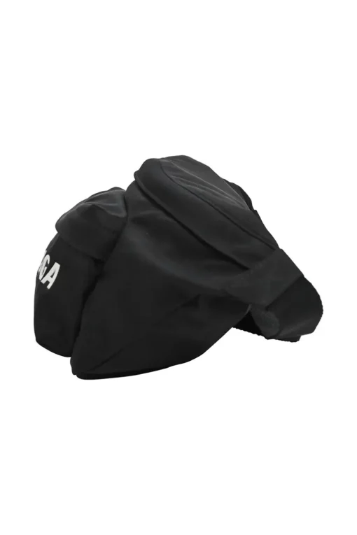 Black ripstop nylon Wheel logo belt bag