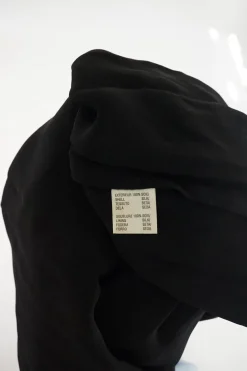 Black semi-sheer silk ditsy floral print A-line mini skirt
