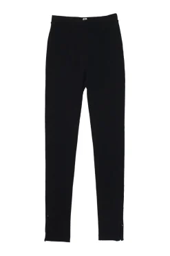 Black viscose-blend Cork stretch pull-on high-rise ankle zip leggings