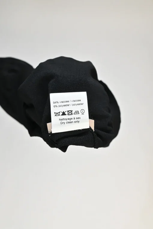 Black viscose-blend fully-fashioned interlock knit gilet and bateau neck long sleeve top twin set