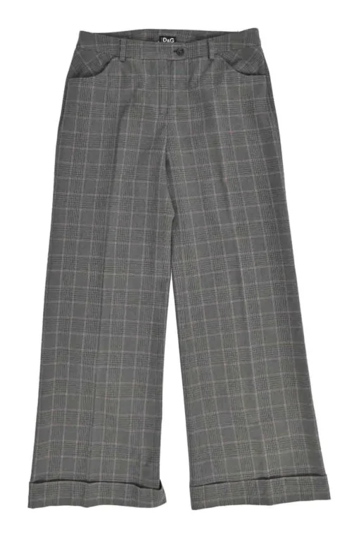 Black viscose-blend Glen check tweed single breasted peak lapel tailored jacket and wide leg trouser suit set