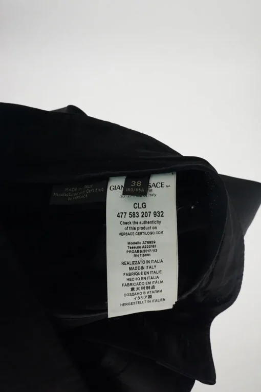 Black viscose-blend grommet biker leggings with exposed zip appliqué