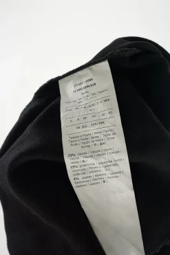 Black viscose-blend jersey crêpe pull-on pencil skirt with slit back
