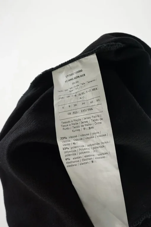 Black viscose-blend jersey crêpe pull-on pencil skirt with slit back