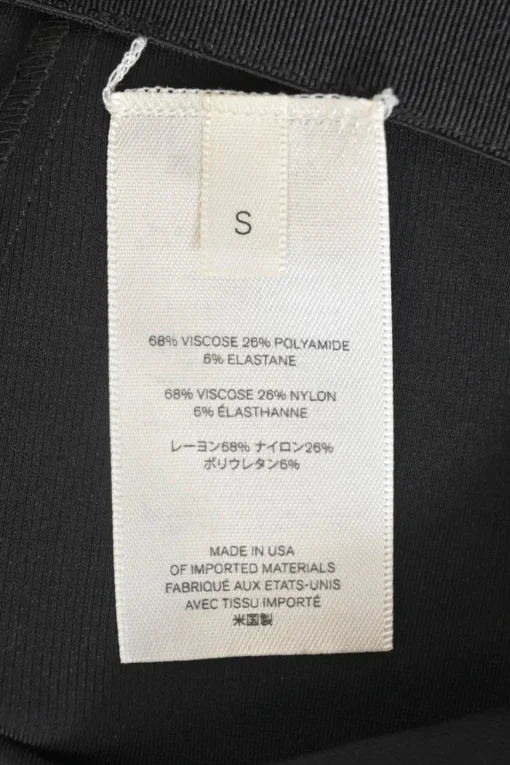 Black viscose-blend pull-on high-rise cropped leg skinny slacks