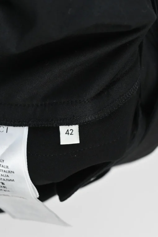 Black viscose-blend wide-leg culottes with webbing detail along side seams