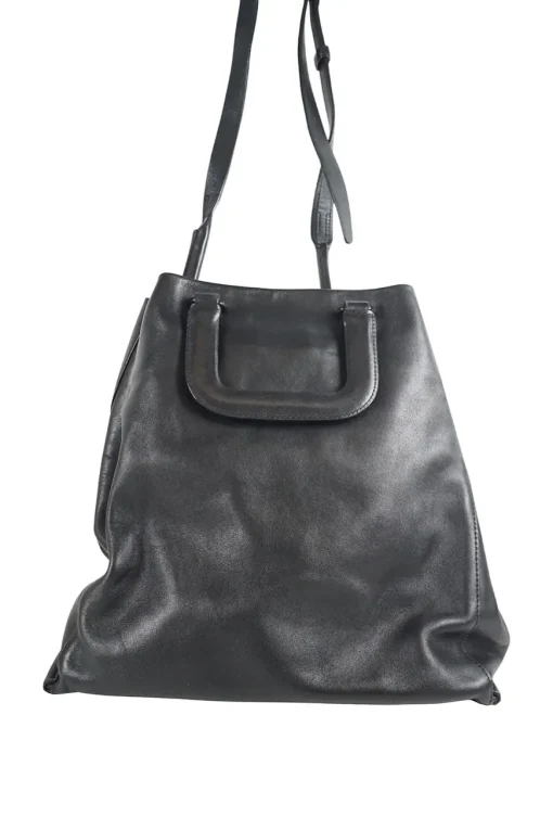 Black Wednesday Trapezoid Tote Bag with detachable single zipped pocket