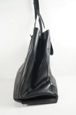 Black Wednesday Trapezoid Tote Bag with detachable single zipped pocket
