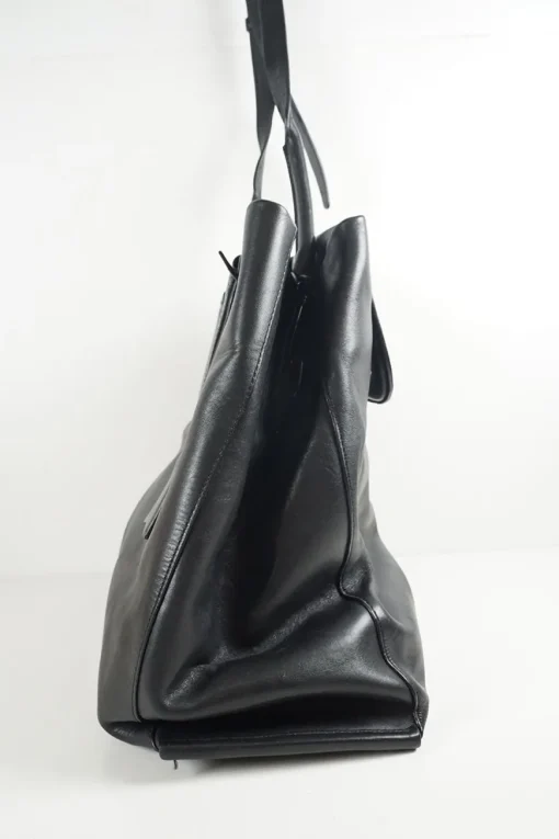 Black Wednesday Trapezoid Tote Bag with detachable single zipped pocket