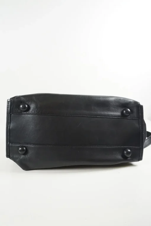 Black Wednesday Trapezoid Tote Bag with detachable single zipped pocket
