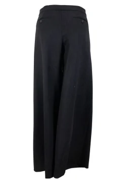 Black wide leg pants with pleats